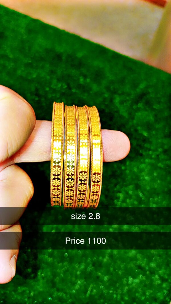 Artificial Bangles Combo Set – Beautiful Carved Designs