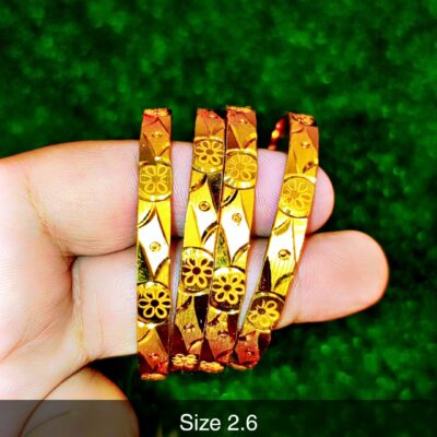 Antique Look Gold Bangles – Artificial Jewelry Set for Women